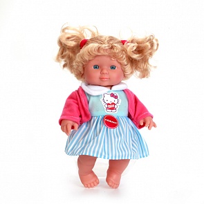 Интерактивная кукла Hello Kitty, озвученная, голубая одежда, 24 см. (Карапуз, 30205-HELLO KITTYГолsim)